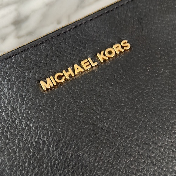 Michael Kors Black Clutch/Wristlet with Gold Hardware - Picture 2 of 4